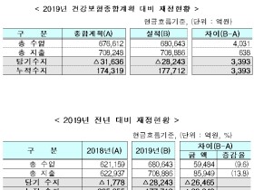 지난해 건강보험 재정, 계획된 범위 내서 안정적 운영