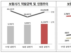 올해 상반기 보험사기 적발금액 ‘4134억원’