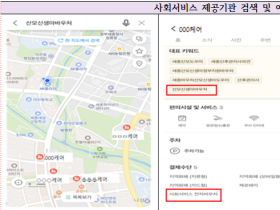사회서비스 바우처 제공기관, 네이버 지도에서 검색·예약