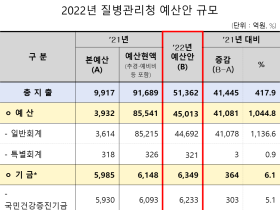 질병청, 내년 예산 5조1362억원 편성...전년比 417.9%↑