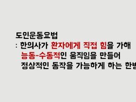 도인요법의 술기 범위 확장 및 국민건강보험 급여화