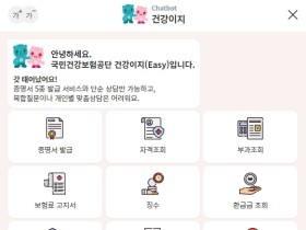 건보공단 “AI 챗봇 상담은 ‘건강이지(Easy)’에서∼”