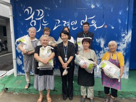 심평원 광주지원, 고려인마을에 쌀 298kg 기부