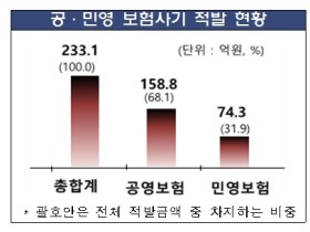 공·민영 보험사기 공동조사로 총 233억원 ‘적발’