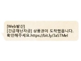 코로나 긴급재난지원금 스미싱 피해 ‘주의’