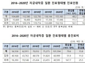 재발률 높은 ‘자궁내막증’, 최근 5년간 48.2% 증가