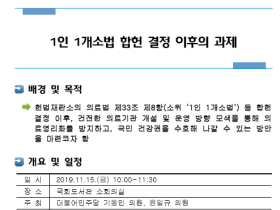 치협, 오는 15일 ‘1인 1개소 합헌 결정 이후의 과제’ 국회토론회 개최