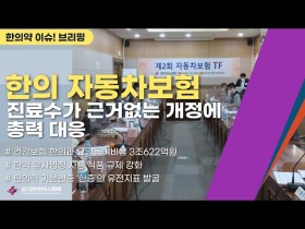 [한의약 이슈 브리핑] 한의 자동차보험 진료수가, 근거없는 개정에 총력 대응