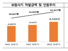 올해 상반기 보험사기 적발금액 ‘4526억원’