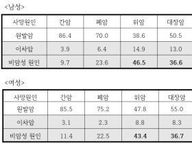 암환자 비암성 사망 비율, 10년만에 두 자리수