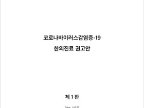 한의협, ‘코로나19 한의진료 권고안’ 제1판 발표