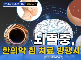 [자막뉴스] 뇌졸중, 한의약 침 치료 병행시 효과적 / 한의신문 NEWS