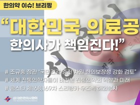 [한의약 이슈 브리핑] 전국 시·도한의사회 회장단 "공공의료 및 필수의료에 한의사 적극 활용 촉구"