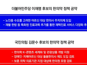 “여·야 대선 공약에 한의약 활용 다양한 정책 포함”