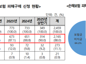 손해보험 소비자분쟁, 88.0%가 ‘보험금 지급’ 관련 불만