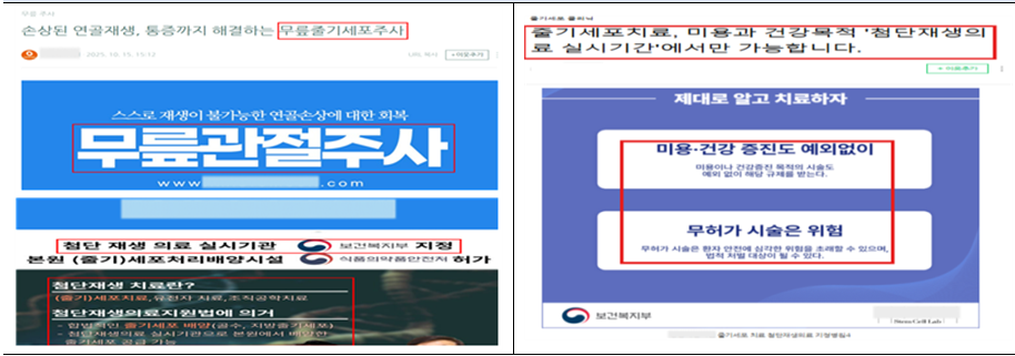 보건복지부, 재생의료 거짓 과대광고 246건 적발